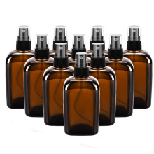 10ml 30ml 50ml 100ml Empty Refillable Square Amber Glass Spray Bottles for Cosmetic Perfume Storage